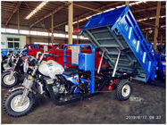 Triciclo AZUL del cargo 250CC de la carga pesada con la descarga hidráulica DOBLE